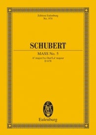 Schubert: Mass No. 5 Ab major D 678 (Study Score) published by Eulenburg